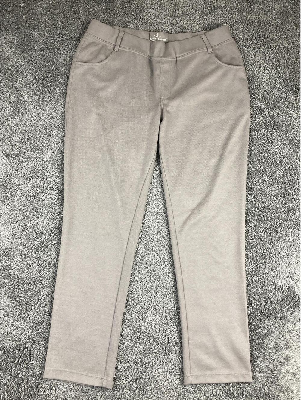 Royal Robbins Women's Jammer Knit Pants Gray Hiking Travel Stretch Sz L